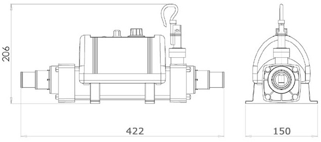 Dimensions du réchauffeur Elecro Nano