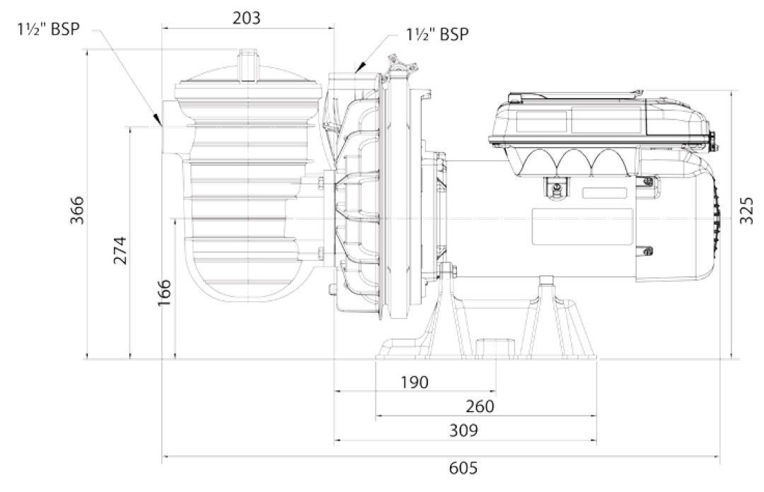 Dimensions de la S5P2R VS